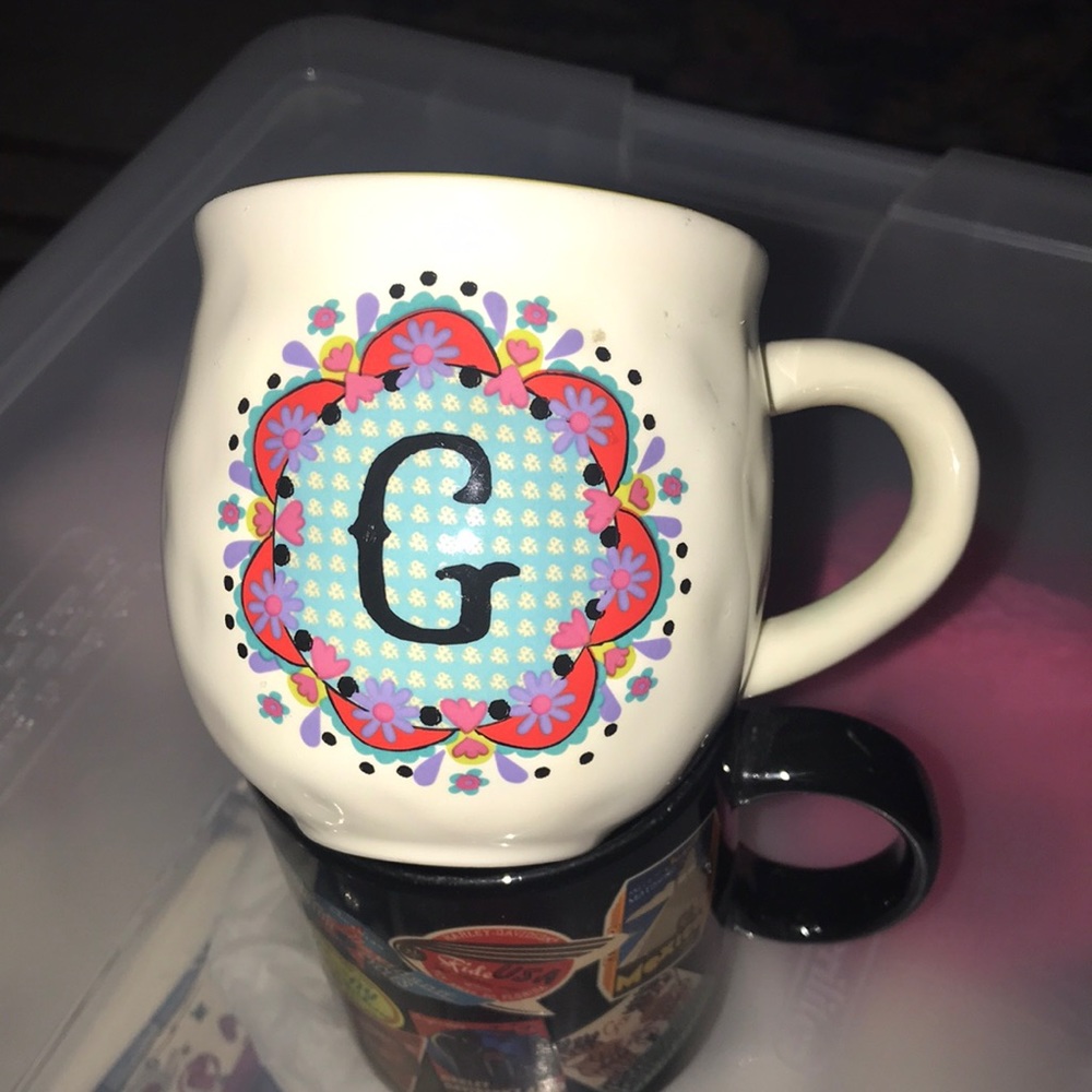 Natural Life Monogrammed G mug ~Live Love Laugh